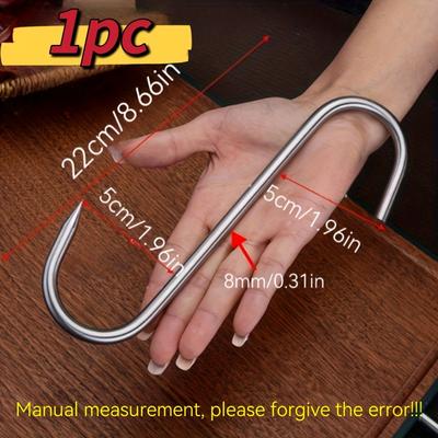 TEMU 25pcs/1pc Multi-functional Stainless Steel Hook - With Pointed Design, And Durability, Equipped With Thickened Hooks, Suitable For Home Decoration Kitchen Organization Restaurant Tools/reusable Image