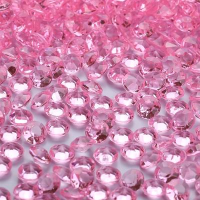TEMU 2500pcs Pink Acrylic Crystal Gems, 4.5mm Diamond-like Stones For Wedding Table , Party Decorations, Bridal Shower & Masquerade Vase Fillers, Wedding Decorations Image