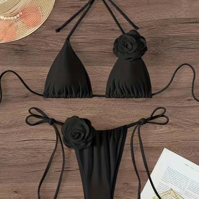 TEMU Women' Piece Swimsuit Sexy Swimsuit Suspenders Triangle Bikini Set Image
