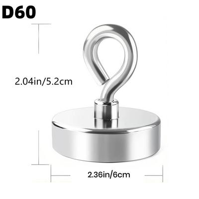 TEMU Heavy Duty Neodymium Magnet Countersunk Ring Bolt Magnet, Suitable For Hanging Heavy And Heavy Objects, Magnetic Fishing-1/ 2/ 3pcs Image