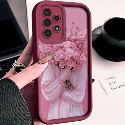 TEMU A Personalized Warm Phone Case With A Rose Pattern For Models Including A01, A02s, A03, A10s, A11, A12, A13, A14 5g, And More. Image