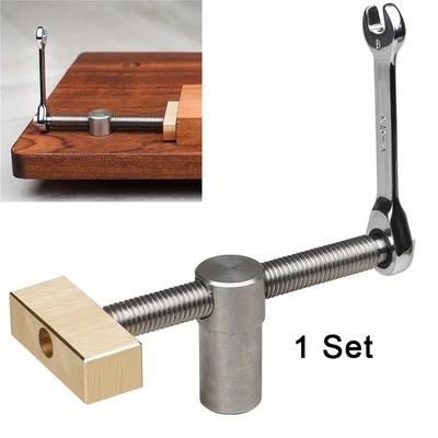 TEMU 2 Sets/1 Set Alloy Woodworking Desktop Clips, 19mm Stainless Steel Quick Adjustable Vise Bench Fixture, Water-resistant Grip Clamping Tool Kit Image