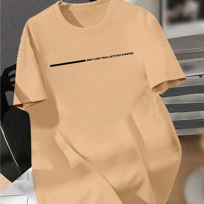 TEMU New Launches A Stylish And Round-neck Short-sleeve T-shirt For Plus-size Men, Plus Size Image