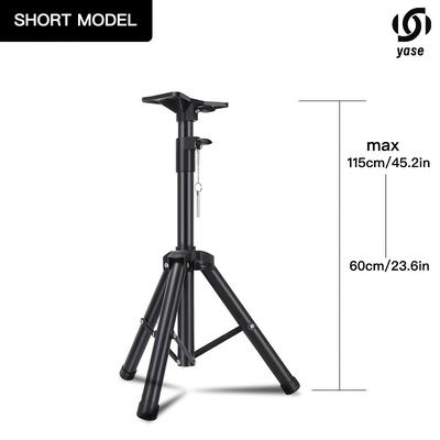 TEMU Heavy-duty Adjustable Floor Speaker Stand - Portable Foldable Tripod With Non-slip Rubber Feet, 20kg+ Capacity For Live Events, Home Theater & Studio Use (black) Image