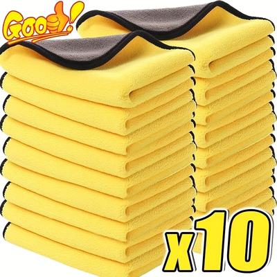 TEMU Microfiber 3/5/10pcs Absorbent Car Cloth - Wash Towel Rag Dry Cleaning Cloth Auto Detailing Image