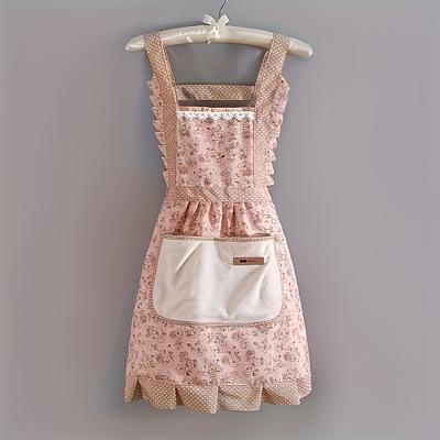TEMU An Apron With A Hand-wiping Pocket, Suitable For Cleaning , Living Room, And Bathroom. Image