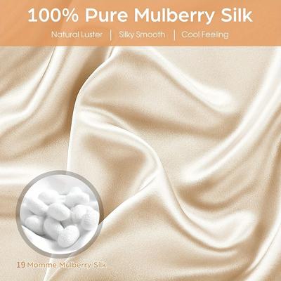 TEMU 100% Pillowcase - Soft, Breathable, Cooling With Invisible Zipper, Ideal For Women, Improves Hair Quality, Hair | Elegant Pillowcase | Smooth Texture Image