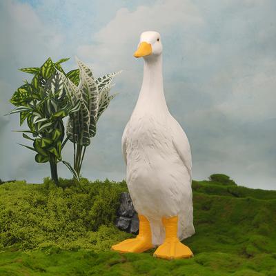 TEMU A Beautifully Large Duck Figurine, A Resin Art Piece, Themed For Decor, Suitable For Indoor And Outdoor Decoration As A Statue. Image