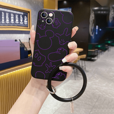 TEMU Cartoon Graphic Phone Case With Lanyard For Iphone 11 14 15 16 Pro Max Xr Xs 7 8 6 Plus Mini Czq Pattern Luxury Matte Silicone Original Shockproof Camera Lens Portector Soft Cover Image