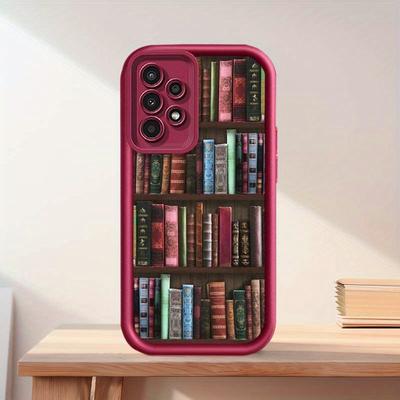 TEMU Luxury Art Bookshelf Graffiti A73 A72 A71 A55 A54 A53 A52s A52 A51 A35 A34 A33 A32 A31 A30s A25 A24 A23 A22 A21s A20 4g 5g Eye Ladder Phone Case Cover Gift Image