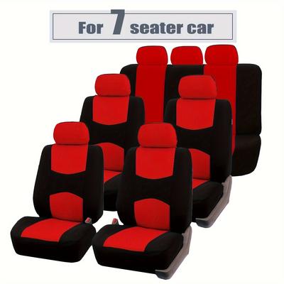TEMU For 7 Seats Car Seat Covers Universal 2mm Sponge Universal Image