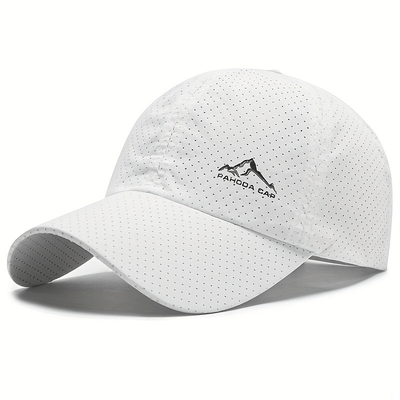 TEMU Unisex Breathable Mesh Baseball Cap With Snapback Closure - Ventilated Summer Hat For , , Black, Summer Headwear | Classic Baseball Cap | Adjustable Cap Image