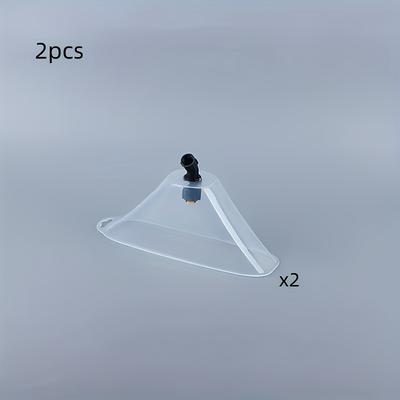 TEMU 2pcs Transparent Fan-shaped Lawn Sprinkler Nozzles - Plastic Adjustable Spray Heads With Fit For Garden Hoses, Water Distribution For Lawns, Flower Beds & Pest Control, Sprinklers For Lawn Image