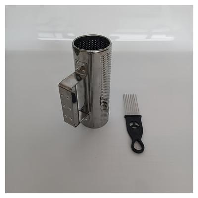 TEMU Stainless Steel Shaker With Scraper - Latin Rhythm Instrument, Metal Percussion Instrument, Suitable For Band Accompaniment, Live Performance Accessories, Percussion Instrument