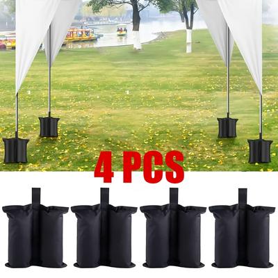 TEMU 4pcs Of Heavy-duty Sandbags For Outdoor Sunshades, Canopies, And Tent Leg Weights, Large Double-tube Sandbags. Image