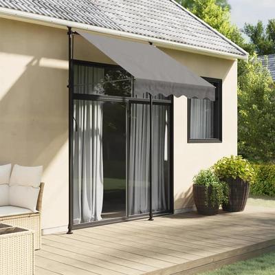 TEMU Retractable Patio Awning/awnings 150x150 Cm Fabric And Steel, Suitable For A Of : , , Yards, Restaurants, Cafes, Shops And More, Patio Cover Image