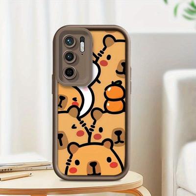 TEMU Capibara Creative Cartoon Doodle Fashion Cover For Xiaomi 10t 10s 9s 9 8 7s Plus 5g 4g Eye Ladder Phone Case Image