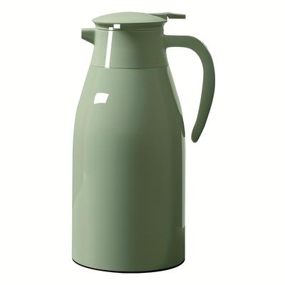 TEMU 1pc 2000ml Insulated Vacuum Bottle With Thick Glass Inner Layer, Double-walled Coffee Teapot, Suitable For Home And Office Use, Drinks Hot Or Cold, Durable Plastic Image