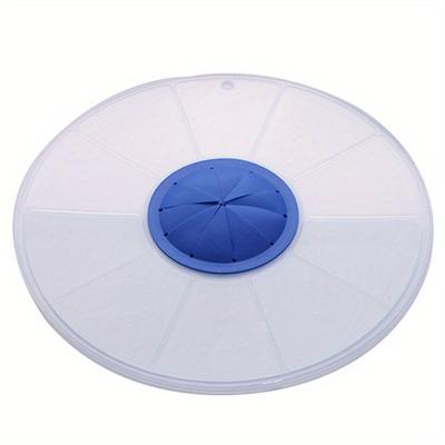 TEMU 1pc/3pcs Silicone Whisk Basin Lid - Light Cream Non-food Contact Splash Guard With Central Hole, Durable Kitchen Tool For Mixing Bowls & Dishwasher Safe Cleaning Image