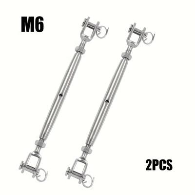 TEMU 2pcs 304 Stainless Steel Screw Clamps, Safety Connectors For - Sizes M5, M6, M8, Threaded, Screw Clamps Image