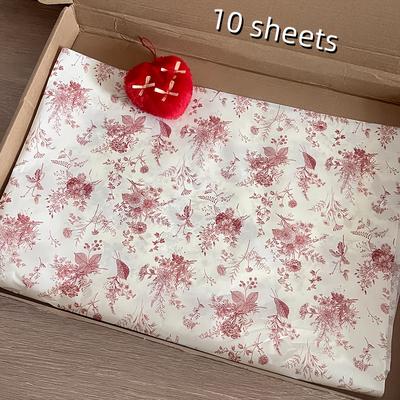 TEMU Dahlia Patterned Wrapping Tissue - 20''x 14'' Gift Wrapping Thin Paper, Suitable For Weddings, Holiday Gifts, Birthday Gift Wrapping, Bouquet Wrapping, Gift Bag Filling, Party Gifts. Image