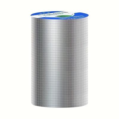 TEMU Waterproof Butyl Rubber Sealing Tape, 5.895in X 16.4ft - Aluminum Foil Adhesive For Metal Pipes, Rv Repair, Window & Boat Hose Seals, Glass & Roof Leak Fixes Image