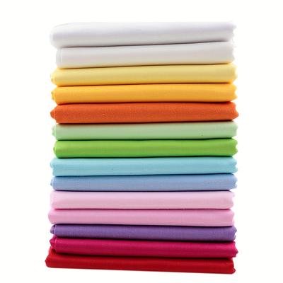 TEMU 14pcs Vibrant Candy Solid Fabric Sheets, 15.7 X 19.7 Inch - Pre-cut Polyester Quilting & Sewing Bundles For Diy Crafts, Handmade Projects, And Supplies In Mixed Colors, Sewing Supplies Image