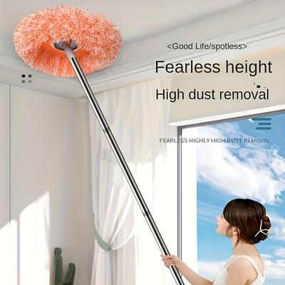 TEMU 1pc Extendable Microfiber Mop With Telescopic Handle, 1 Meter Long, Wet And Dry For Ceiling, Floor, And Car Cleaning - Ideal For Living Room, Bedroom, Bathroom, Kitchen, Toilet Image