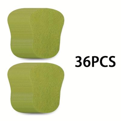 "TEMU 36pcs Herbal Self-adhesive Back Patches For Lumbar Support - Green, Heat & , 3.36" X 5.51", Natural Aid For Lower Back & Cramps" Image