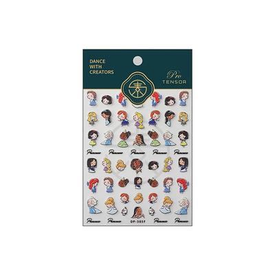TEMU 1pc Princess Series 5d Nail Stickers - Self-adhesive Glitter Nail Art Decals With , For , , Jasmine, & More For Diy Manicure, Parties, Plastic/glass/metal/ceramic Surfaces, Nail Art Stickers Image