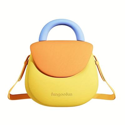 TEMU Eva Messenger Bag - Beige, Adjustable Strap, Closure, Unlined, No Pattern, No Printing, Paint, Casual & Formal Occasions, Casual Accessory | | Adjustable Strap Bag Image