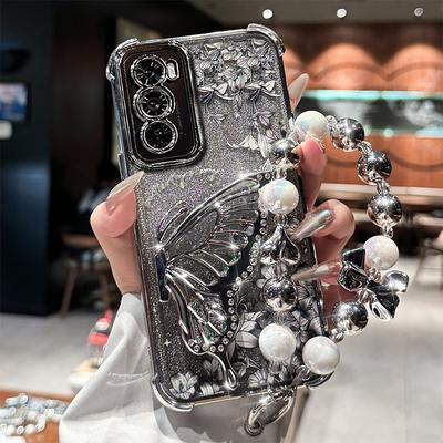 TEMU A Stylish Glittery Phone Case With A Stand And A Wrist Strap, For Models S24 Ultra, S24, S23, And S23 Ultra, Featuring A And Reinforced Corners For Drop Protection. Image