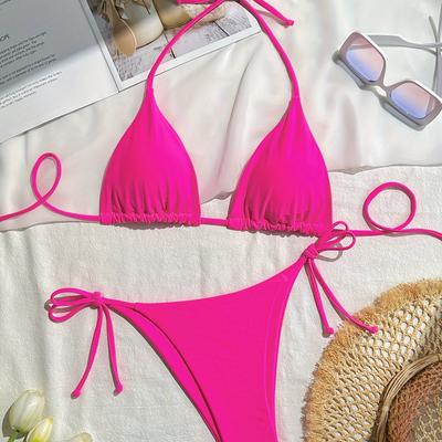 TEMU Semman July Special Women' Color Sexy Bikini Swimwear Set Image