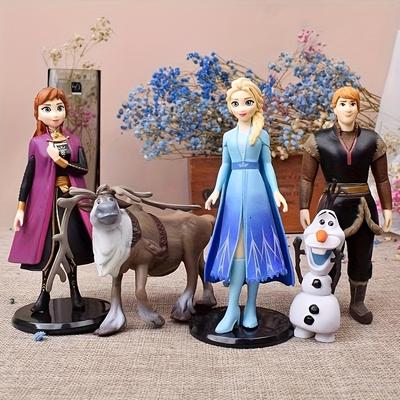 TEMU Officially Licensed Frozen 5pcs Collectible Figure Set – Featuring , Anna, & More | Ideal For Desk Decor, Display Cases & Holiday Gifts! Pvc Material, Toy Figures For Collectors Image