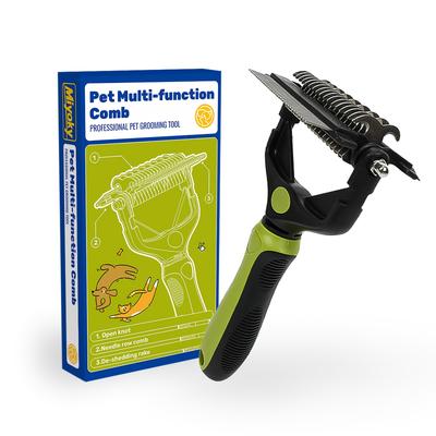 TEMU Pet Grooming Tool - Rake, Comb Brush, Hair Removal Comb, Dog Hair Removal Brush, Double Layer Hair, Long And Short Hair Professional , Gift Image