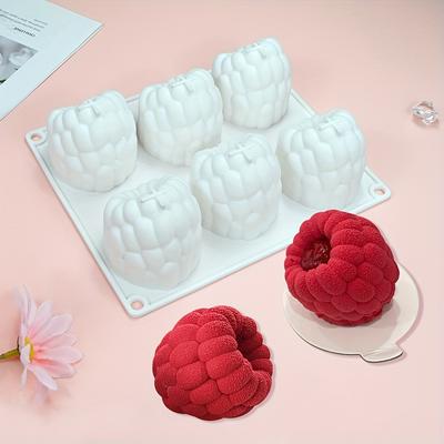 TEMU 6- Silicone Mousse Cake Mold - Large Rectangular Baking Mold For Valentine’s Day, Fruit & Chocolate Desserts With Uniform Spherical Cavities, & Dishwasher Safe, Silicone Baking Molds Image