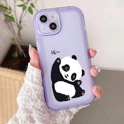 TEMU Panda Graphic Pattern Print Silicone Protective Phone Case High Quality Protective Phone Case For Iphone 14 13 12 11 Xs Xr X 7 8 6s Mini Plus Pro Max Se Gift For Birthday/easter/boy/girlfriend Image
