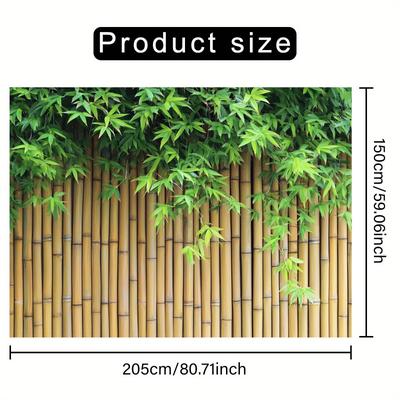 TEMU Bamboo-woven Fence Backdrop - Polyester, Birthdays, Anniversaries & More - Indoor/outdoor Party Decor Image