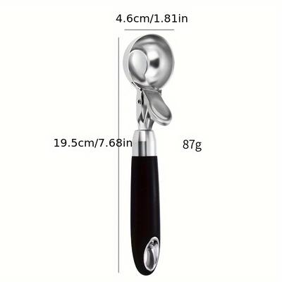 TEMU Premium Stainless Steel Ice Cream Scoop - Durable, Easy-release Melon & Fruit Baller Image
