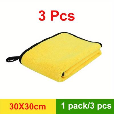 TEMU 3pcs, Microfiber Cleaning Cloth, Multifunctional Household Rag, Reusable Kitchen Towel, Window Wiping Cloth, Dust Removal Cloth, Super Absorbent, Cleaning Supplies, Cleaning Tool Image