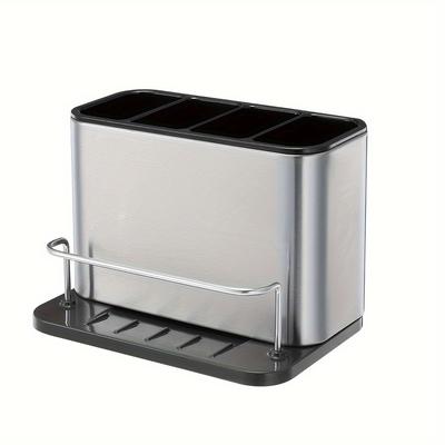 TEMU Cutlery Holder, Utensil Holder, Drain Rack, Chenutensilienhalter, Cutlery Basket, Cutlery Stand, Chenutensilien-organizer, Storage Box Image