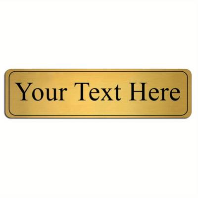 TEMU 1 Customizable Silvery Sign, Metal Stainless Steel Panel Door Office Wall Name House Sign With Self-adhesive Back Image