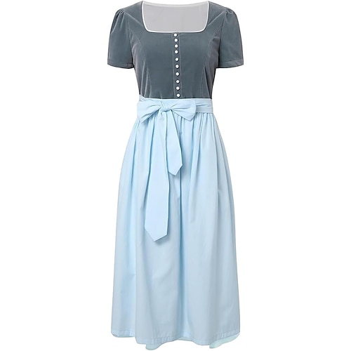 Robe costume dirndl de carnaval Oktoberfest bière pour femmes style traditionnel bavarois Wiesn pour Oktoberfest