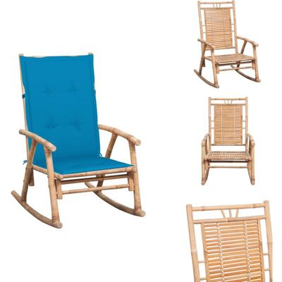 Vidaxl - Schaukelstuhl mit Kissen Bambus - Bambus Sessel - Gartenstuhl - Outdoor Möbel Image