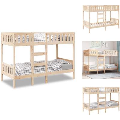 Etagenbett 75x190 cm Massivholz Kiefer - Etagenbett - Etagenbetten - Hochbett - Etagenbett Kinder Image