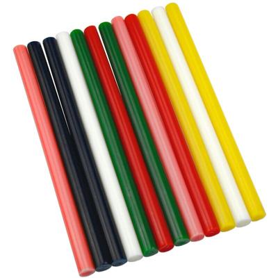 12 Heißkleber Klebesticks 11,2mm x 200mm farbig bunt Image