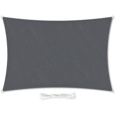 Blumfeldt - Premium Sonnensegel Rechteckig 2x3m dunkelgrau inkl. Befestigungsseilen aus Image
