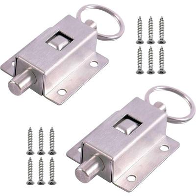 2 Stück Federbolzen, automatischer Schieberiegel, Edelstahl-Schiebefederbolzen, mit Schrauben, für Image
