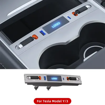 Für Tesla Modell 3 Modell Y 27 W Schnell Ladegerät USB Shunt HUB Intelligente Docking Station Auto Image