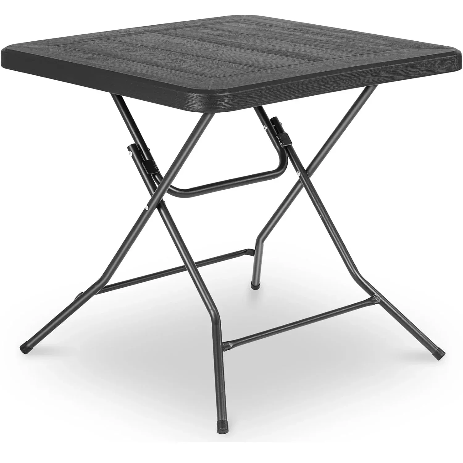 Klapptisch 80*80*74cm, Balkontisch mit Stahlrahmen, Wasserfester Gartentisch, Verstärktes HDPE, für Party Küche Wohnzimmer